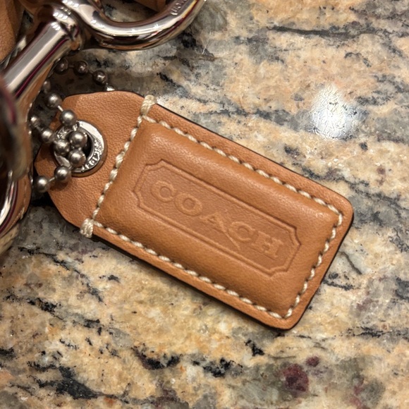 Vintage Coach Tan Leather Briefcase Messenger Bag Turnlock Laptop Bag - Picture 2 of 12